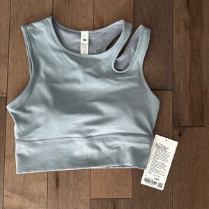 Lululemon Mastered Motion Cropped Tank in a light blue color!